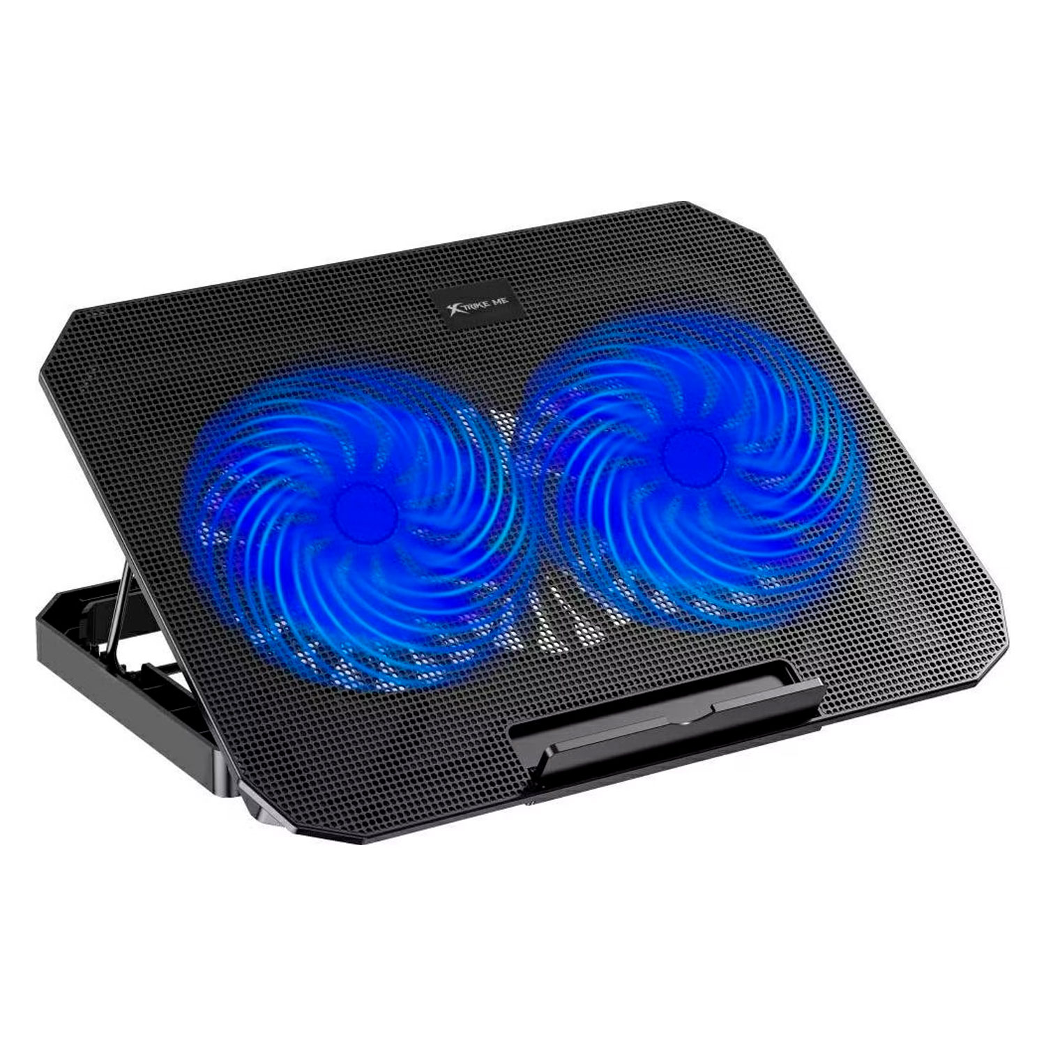 BASE COOLER PARA LAPTOP NEGRO 2 VENTILADORES USB LED XTRIKE ME FN-818 - 1