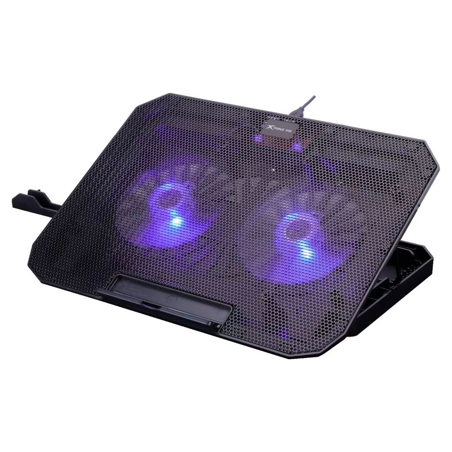 BASE COOLER PARA LAPTOP NEGRO 2 VENTILADORES USB LED XTRIKE ME FN-818 - 3