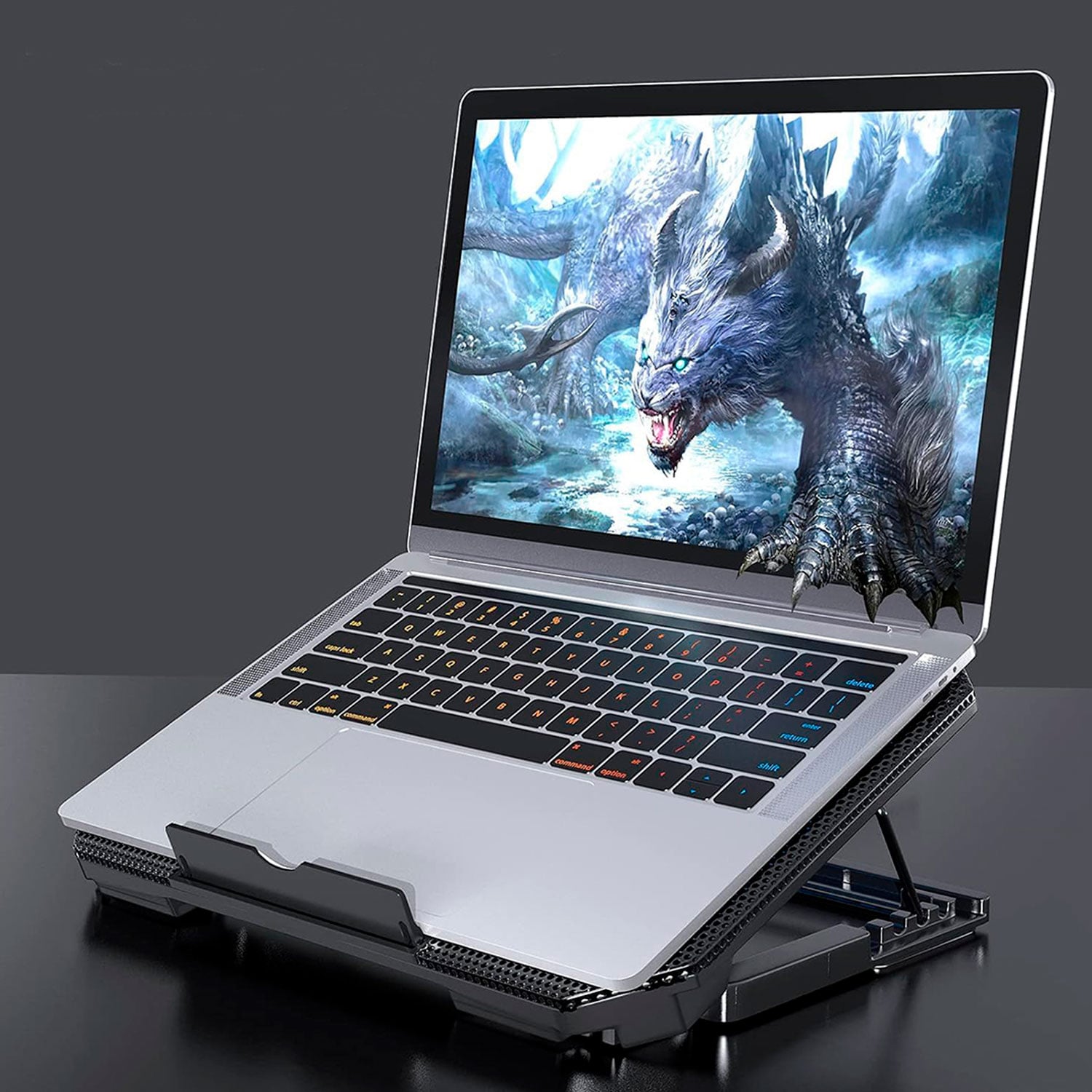 BASE COOLER PARA LAPTOP NEGRO 2 VENTILADORES USB LED XTRIKE ME FN-818 - 6