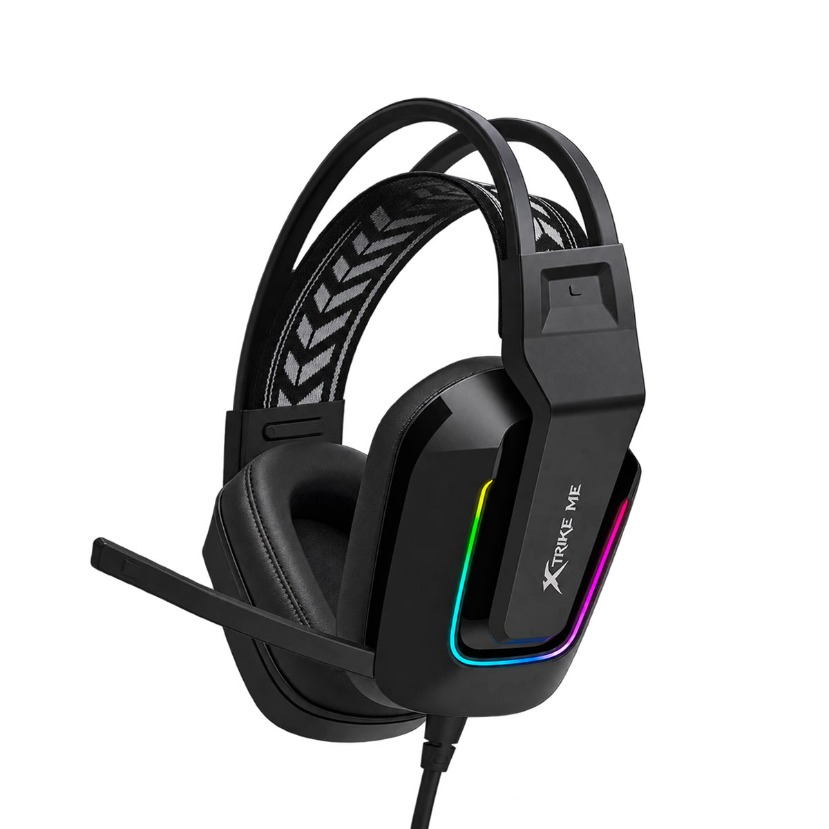 AUDÍFONOS GAMER XTRIKE ME GH-712 BK RGB CON MICRÓFONO NEGRO - 1