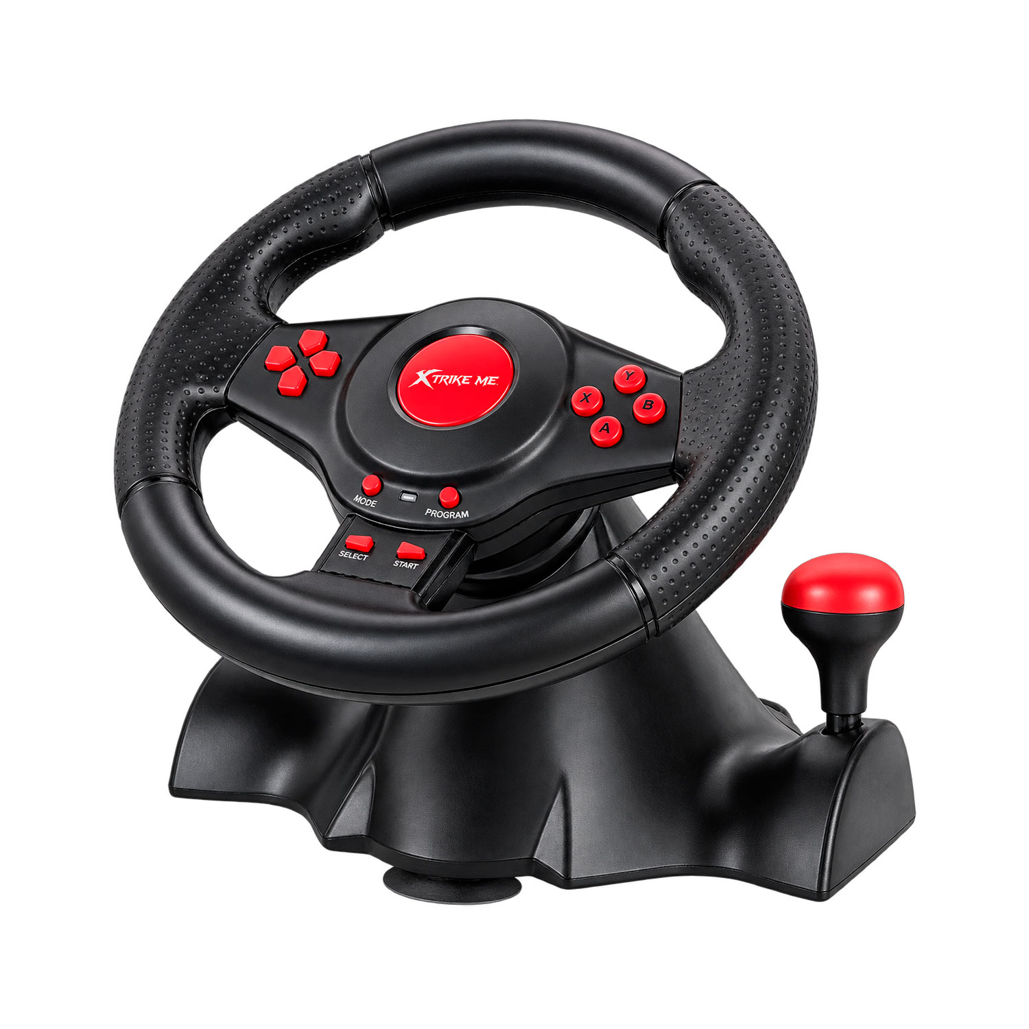 GAMEPAD VOLANTE CON PEDALES Y PALANCA XTRIKE ME GP-903 PARA PC Y CONSOLAS - 1