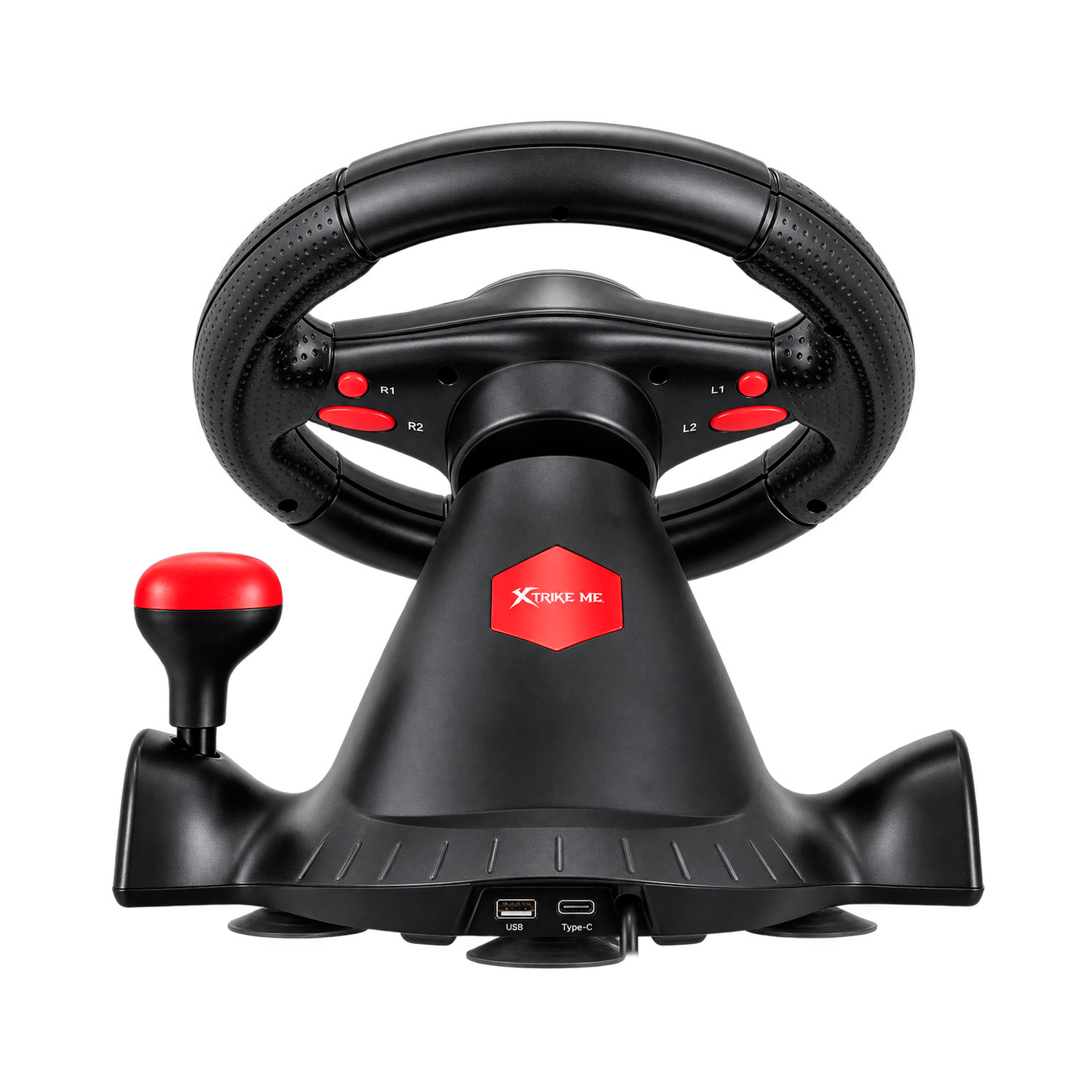 GAMEPAD VOLANTE CON PEDALES Y PALANCA XTRIKE ME GP-903 PARA PC Y CONSOLAS - 4