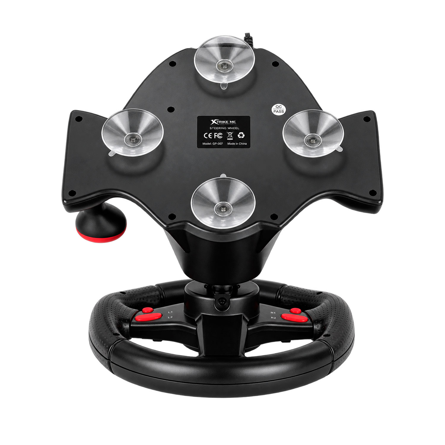 GAMEPAD VOLANTE CON PEDALES Y PALANCA XTRIKE ME GP-903 PARA PC Y CONSOLAS - 5