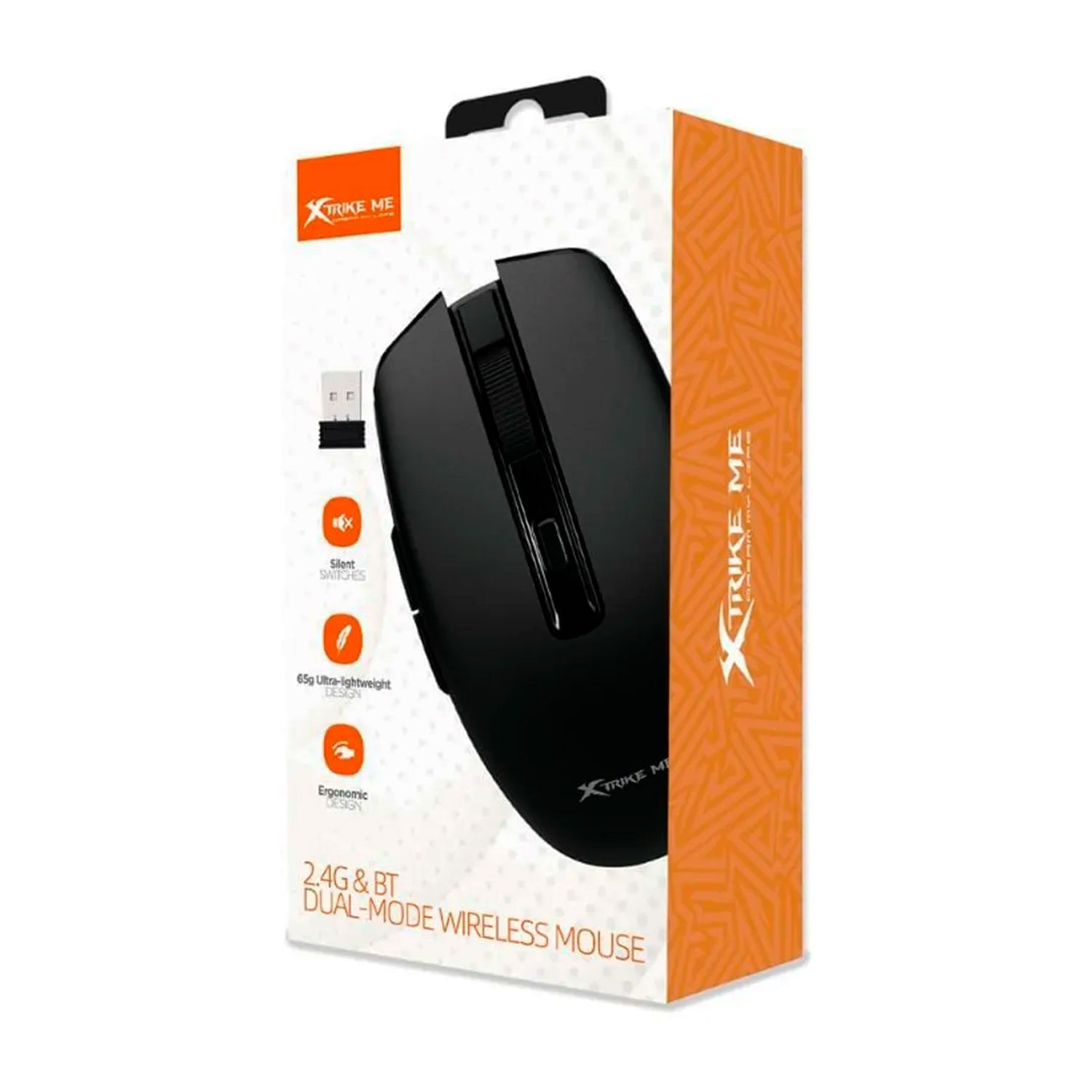 MOUSE INALÁMBRICO DUAL XTRIKE ME GW-224 BK BLUETOOTH 2.4G NEGRO - 7