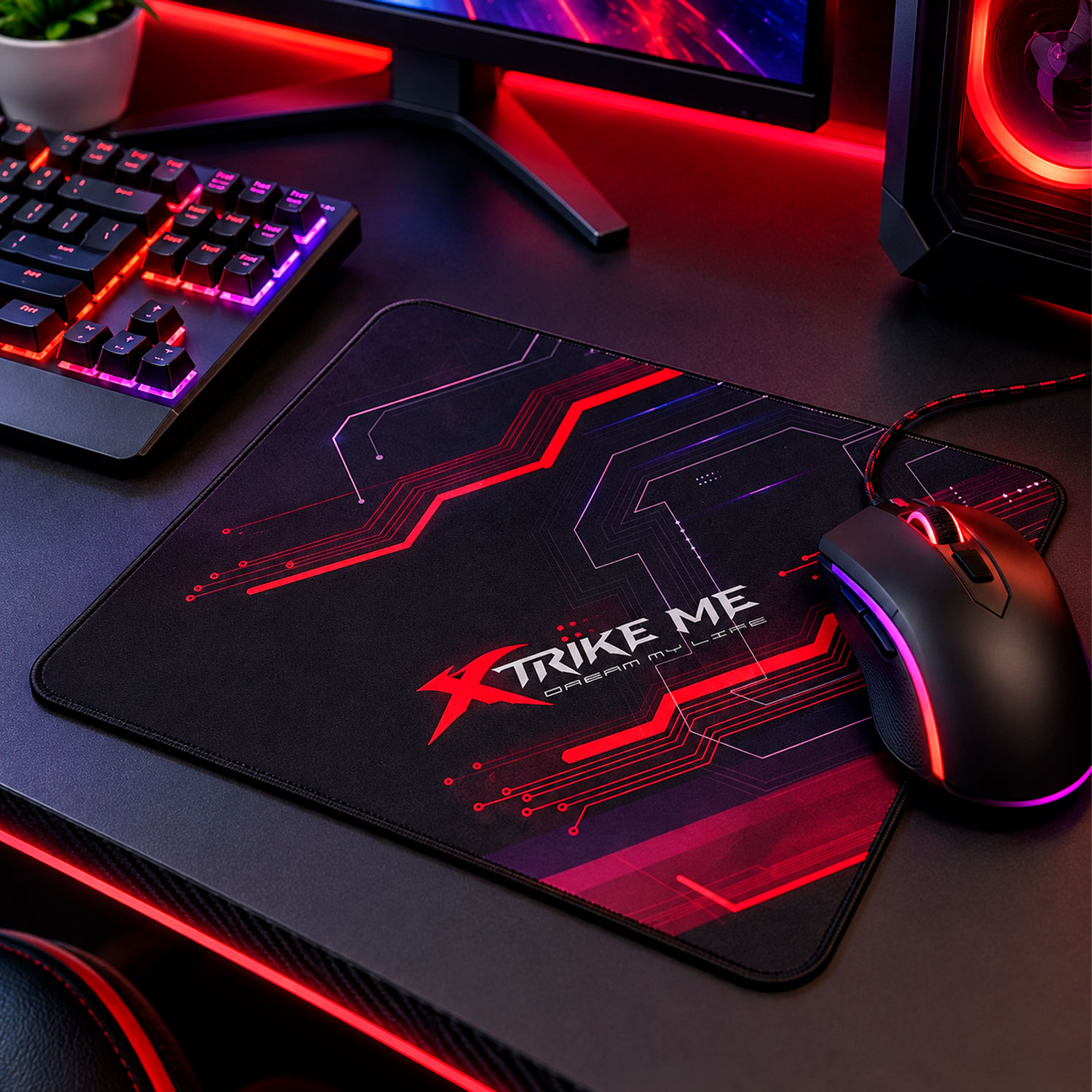 MOUSEPAD GAMER XTRIKE ME MP-005 32 X 27 CM BASE ANTIDESLIZANTE - 2