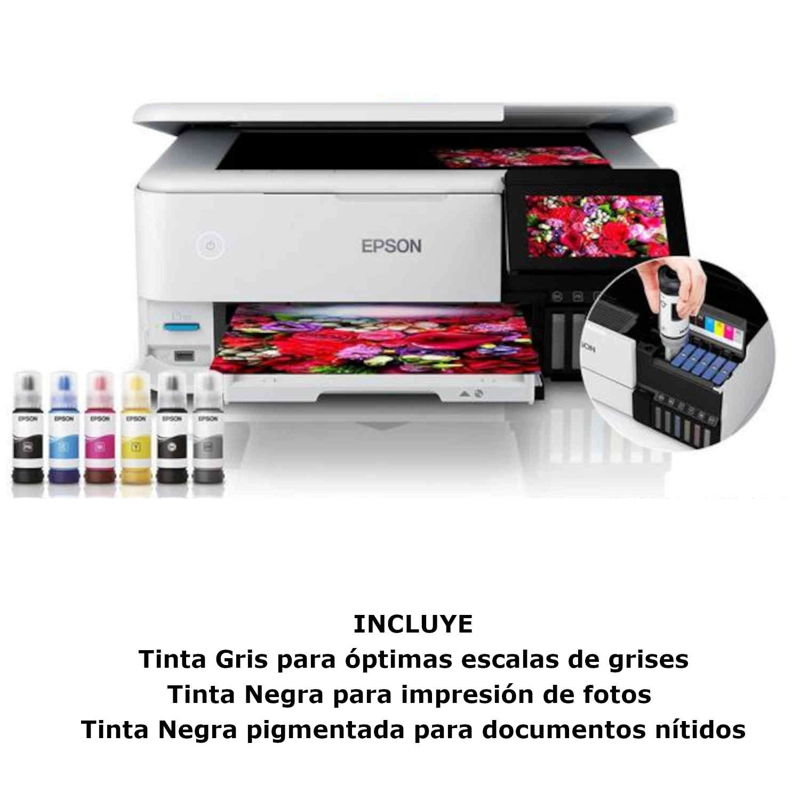 IMPRESORA MULTIFUNCIONAL EPSON ECOTANK L8160 WIFI DUPLEX 6 COLORES LCD TOUCH 4.3' WIFI RJ-45 - 2