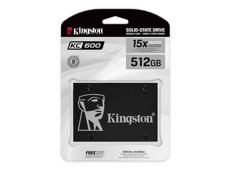 SSD KINGSTON KC600 512GB SATA 6.0 GB/S 2.5' 7MM - 1
