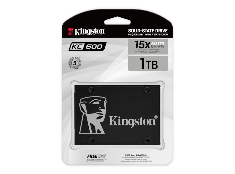 SSD KINGSTON KC600 1024GB SATA 6.0 GB/S 2.5' 7MM - 1