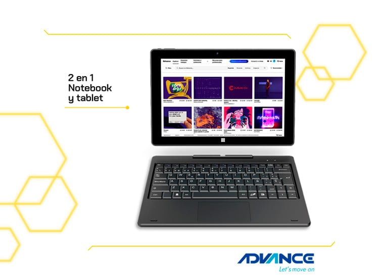 NOTEBOOK 2 EN 1 ADVANCE CN4058 10.1' CELERON N4020 8GB RAM 128GB - 6