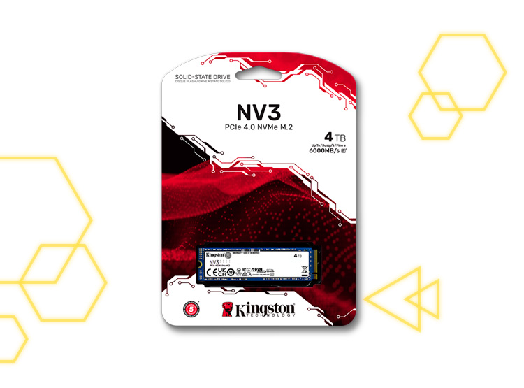 UNIDAD DE ESTADO SÓLIDO SSD KINGSTON NV3 NVME PCIE GEN 4 4TB - 1
