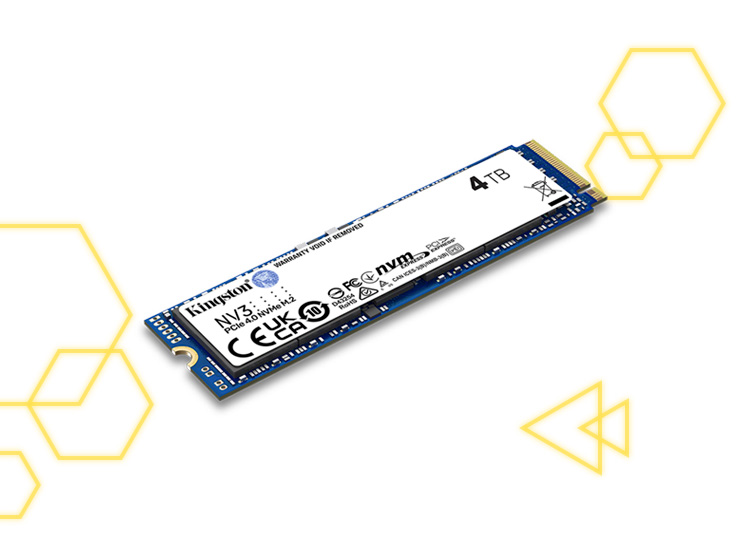 UNIDAD DE ESTADO SÓLIDO SSD KINGSTON NV3 NVME PCIE GEN 4 4TB - 3