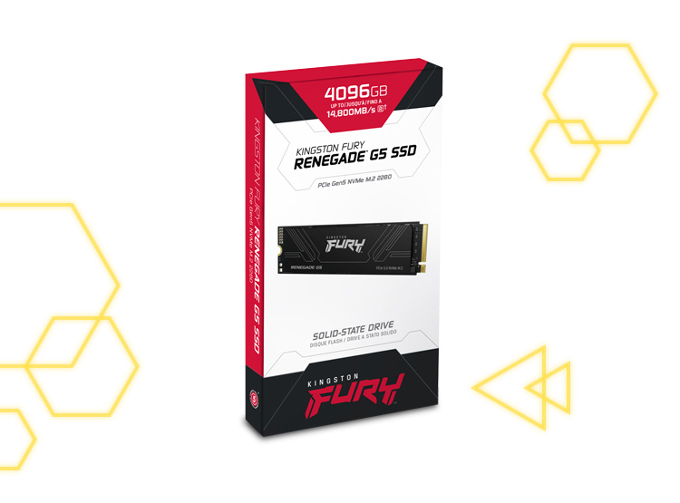 SSD KINGSTON FURY RENEGADE G5 4TB NVME M.2 PCIE 5.0 GAMING ALMACENAMIENTO MASIVO - 1