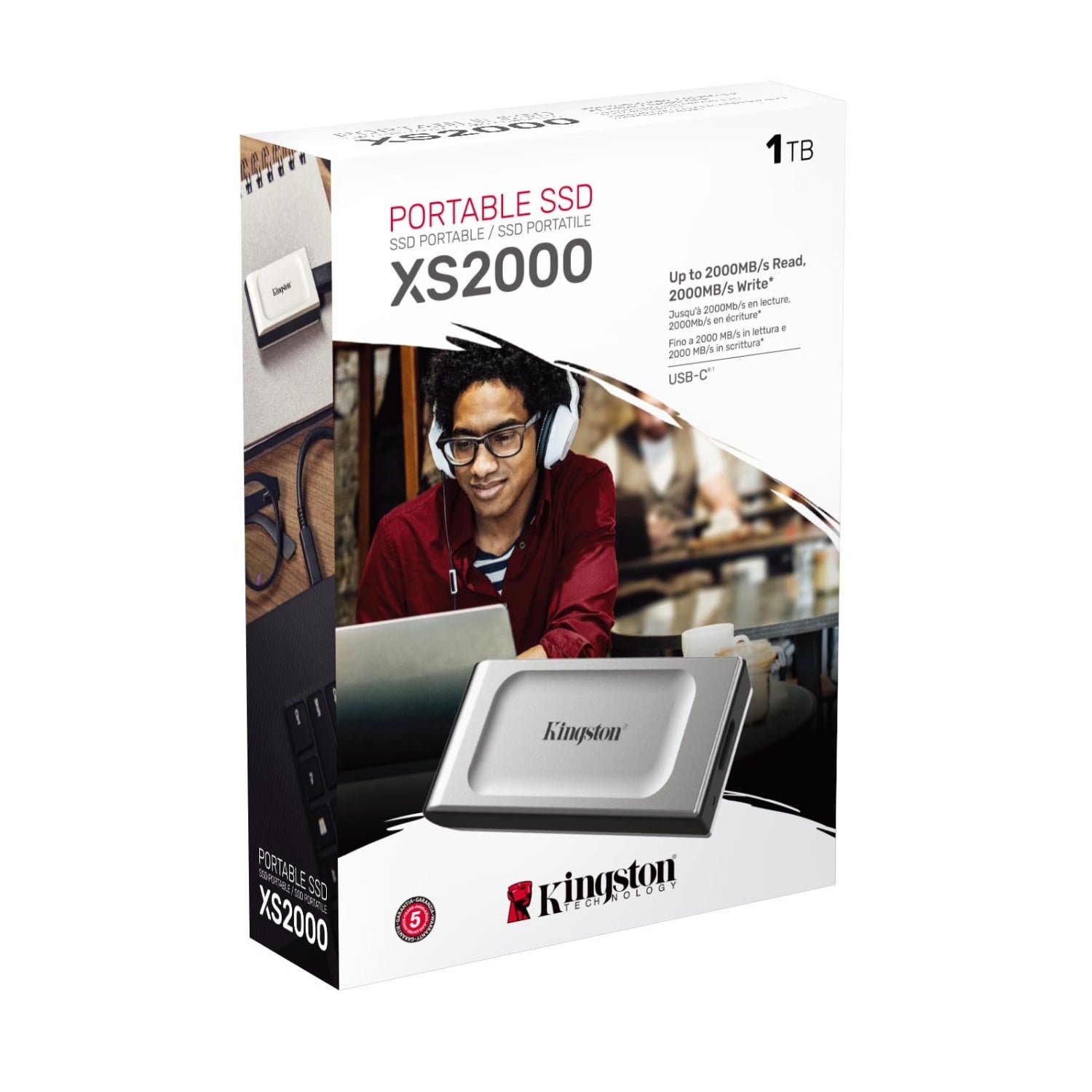 SSD EXTERNO KINGSTON XS2000 1TB PORTÁTIL - 1