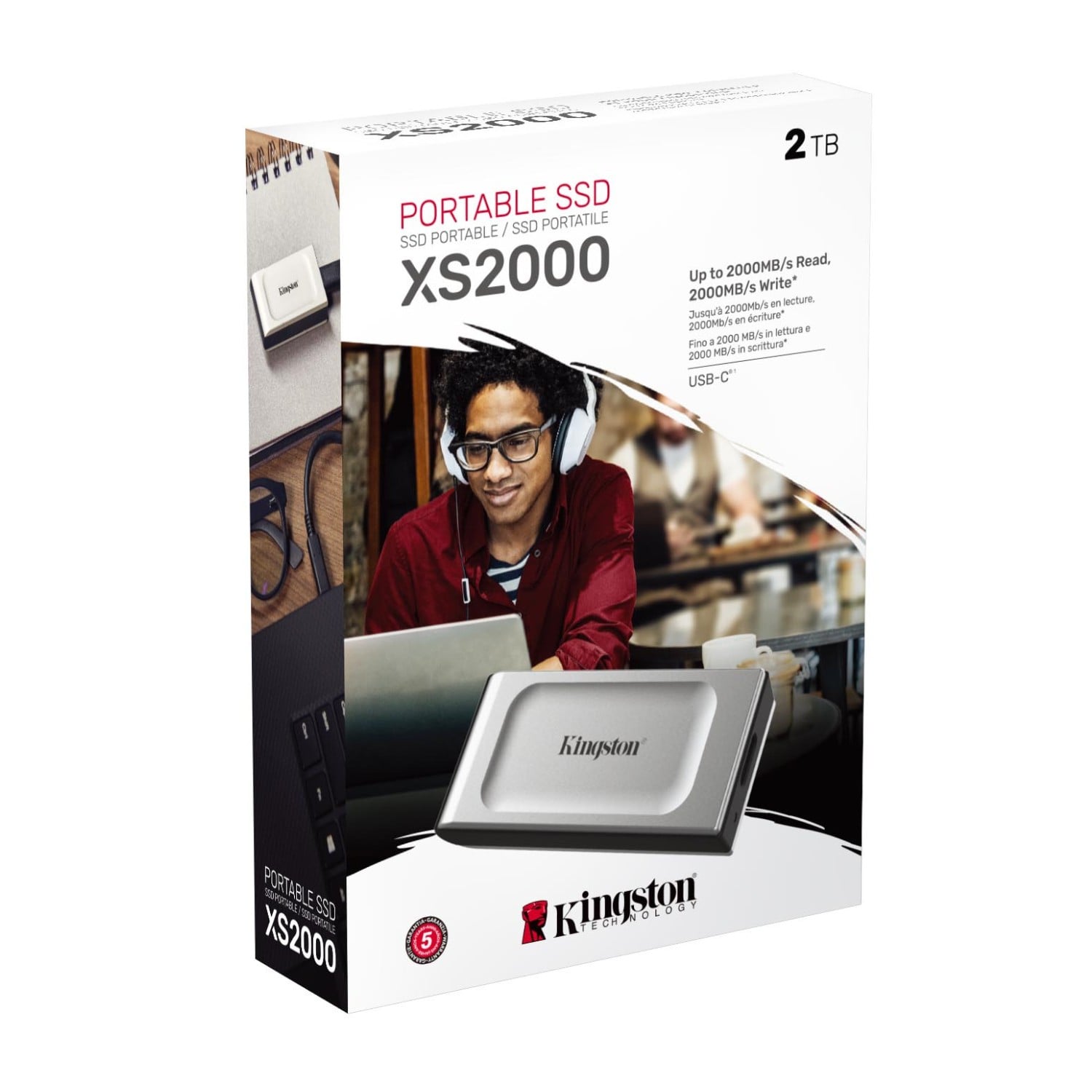 SSD EXTERNO KINGSTON XS2000 2TB PORTÁTIL ALTA VELOCIDAD - 1