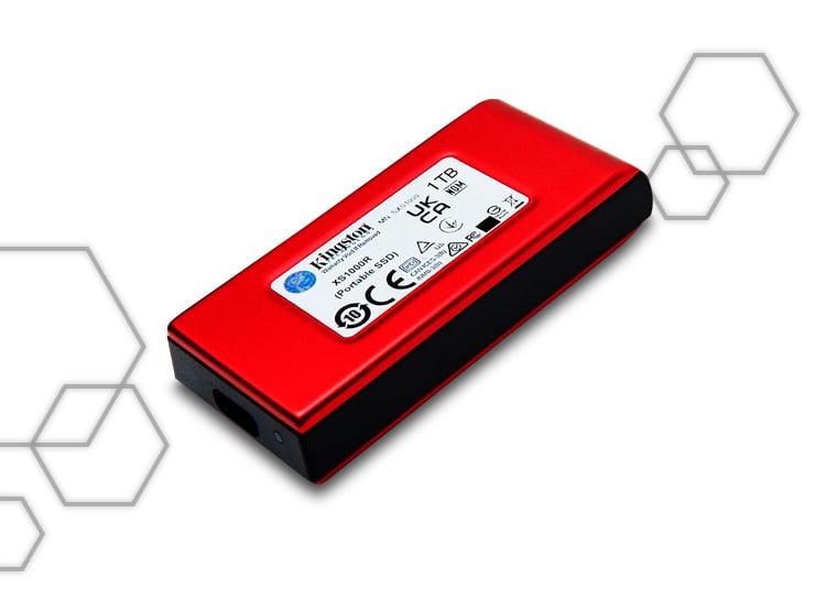 SSD EXTERNO KINGSTON XS1000R 1TB ROJO - 2