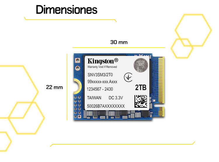 DISCO SÓLIDO KINGSTON NV3 2TB M.2 2230 SSD - 2