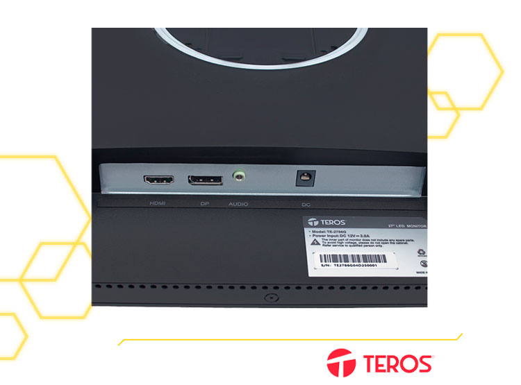MONITOR TEROS TE-2786G 27” FHD IPS PLANO 200HZ 1MS HDMI DP AUDIO OUT - 7