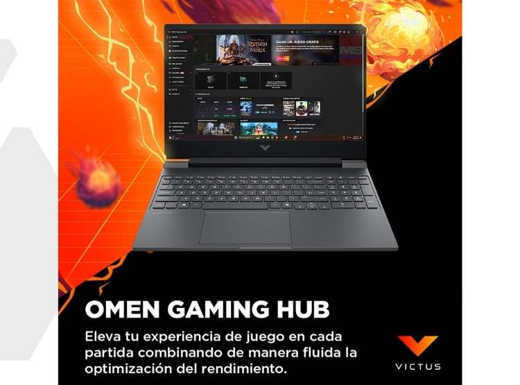 LAPTOP HP VICTUS GAMING 15 RYZEN 7 RTX 3050 15.6 FHD 144HZ 512GB SSD - 5