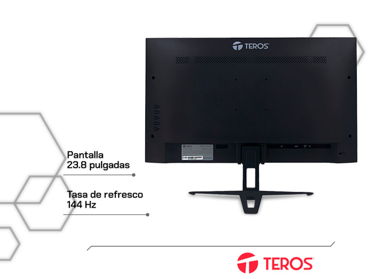 MONITOR PLANO GAMING TEROS TE-2417S 23.8” FHD IPS 144HZ 1MS HDMI DP - 3