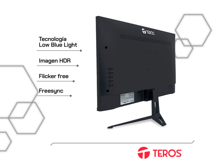 MONITOR PLANO GAMING TEROS TE-2417S 23.8” FHD IPS 144HZ 1MS HDMI DP - 4