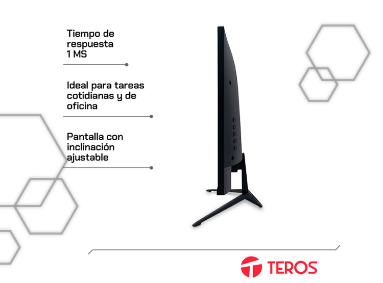 MONITOR PLANO GAMING TEROS TE-2417S 23.8” FHD IPS 144HZ 1MS HDMI DP - 5