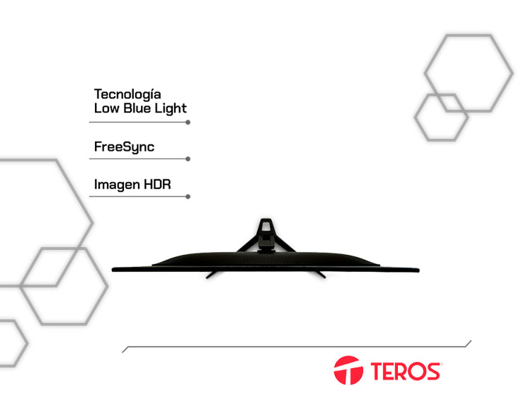 MONITOR TEROS TE-2415S PLANO 23.8” FHD 120HZ HDMI DP - 4