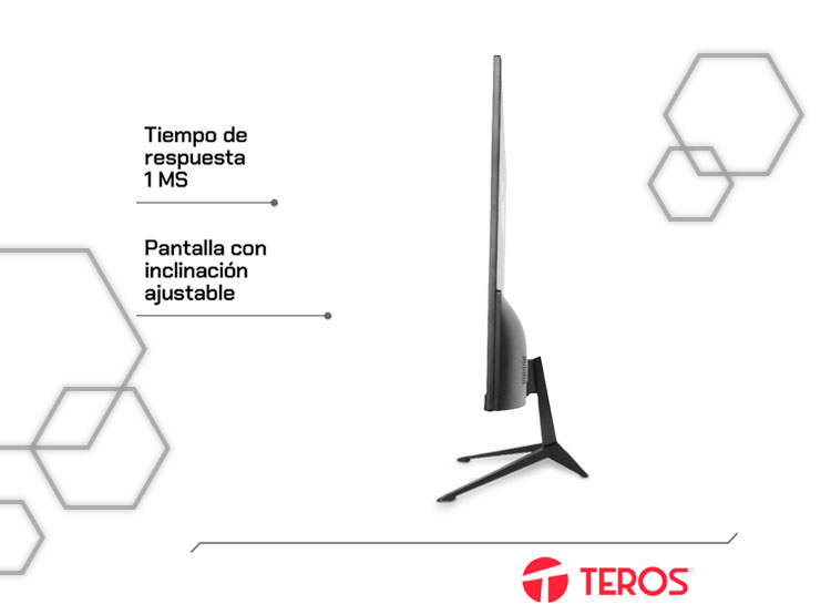 MONITOR TEROS TE-2415S PLANO 23.8” FHD 120HZ HDMI DP - 5