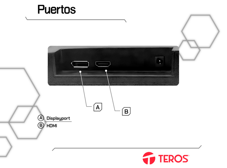 MONITOR TEROS TE-2415S PLANO 23.8” FHD 120HZ HDMI DP - 7