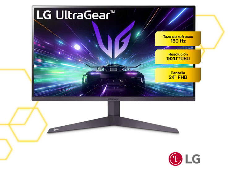 MONITOR LG 24GS50F-B 23.7' FHD VA 180HZ PLANO 2 HDMI DP - 1