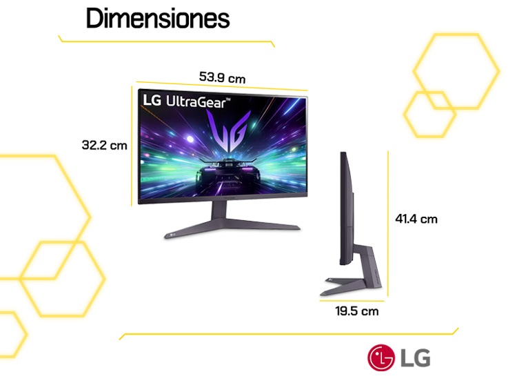 MONITOR LG 24GS50F-B 23.7' FHD VA 180HZ PLANO 2 HDMI DP - 8