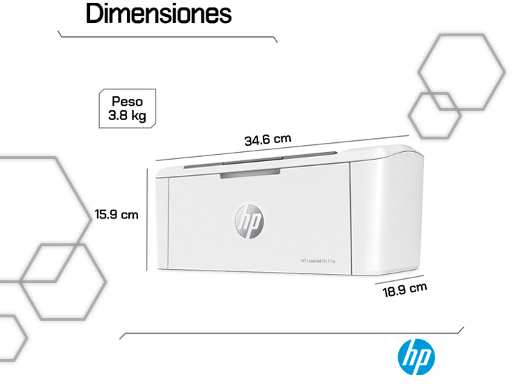 IMPRESORA HP LASERJET M111W LÁSER MONOCROMÁTICA WIFI USB A4 - 8