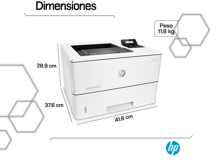 IMPRESORA HP LASERJET PRO M501DN LÁSER MONOCROMÁTICA DUPLEX ETHERNET A4 - 8