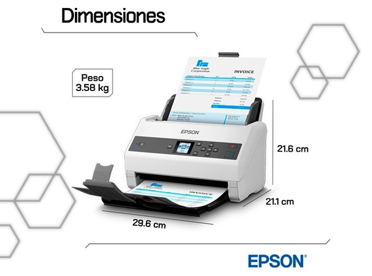 ESCANER EPSON DS-970 DÚPLEX COLOR 85 PPM 170 IPM ADF 100 HOJAS USB 3.0 - 5