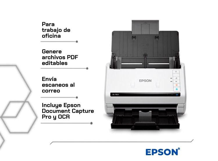 ESCÁNER DE DOCUMENTOS EPSON DS-770 II DÚPLEX 45 PPM 90 IPM ADF 100 HOJAS USB 3.0 - 5