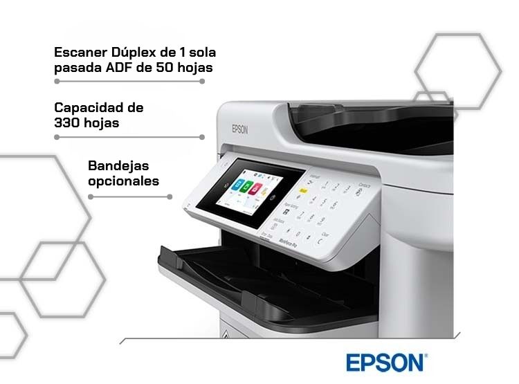 IMPRESORA MULTIFUNCIONAL EPSON WORKFORCE PRO WF-C5891 COLOR PRECISIONCORE WIFI DÚPLEX - 3