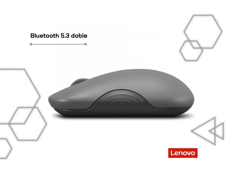 MOUSE LENOVO 350 BLUETOOTH 5.3 SILENCIOSO LUNA GREY 2400 DPI SIN BATERÍA - 5