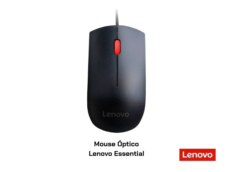 MOUSE ÓPTICO LENOVO ESSENTIAL 4Y50R20863 USB 1600 DPI NEGRO - 1