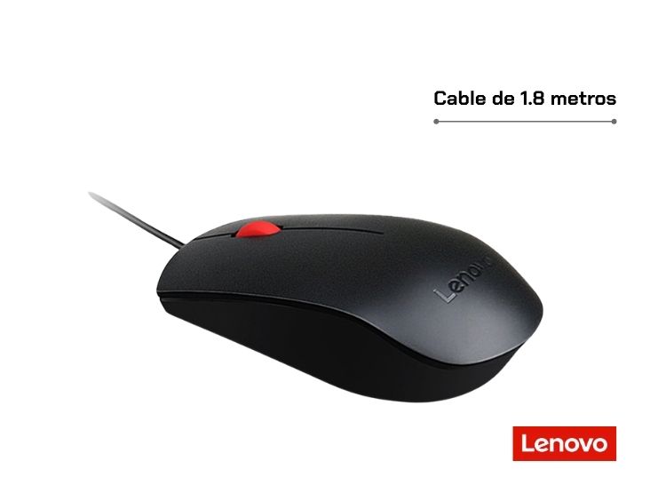 MOUSE ÓPTICO LENOVO ESSENTIAL 4Y50R20863 USB 1600 DPI NEGRO - 2