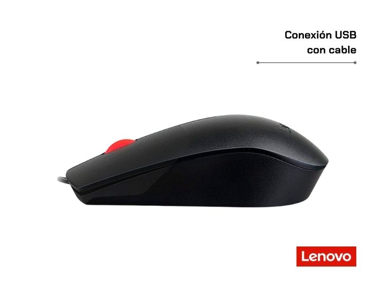 MOUSE ÓPTICO LENOVO ESSENTIAL 4Y50R20863 USB 1600 DPI NEGRO - 4