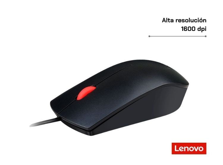 MOUSE ÓPTICO LENOVO ESSENTIAL 4Y50R20863 USB 1600 DPI NEGRO - 5