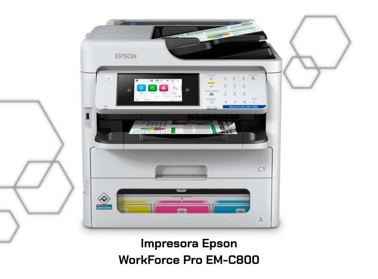 IMPRESORA MULTIFUNCIONAL EPSON WORKFORCE PRO EM-C800 COLOR HEAT-FREE WIFI DÚPLEX - 1
