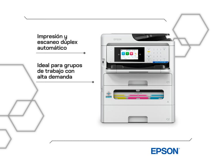 IMPRESORA MULTIFUNCIONAL EPSON WORKFORCE PRO EM-C800 COLOR HEAT-FREE WIFI DÚPLEX - 3