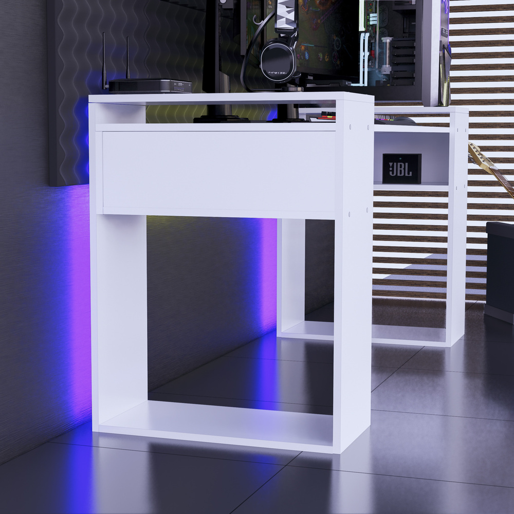 ESCRITORIO GAMER NR 04 180CM MOVENDA FULL BLANCO - 7