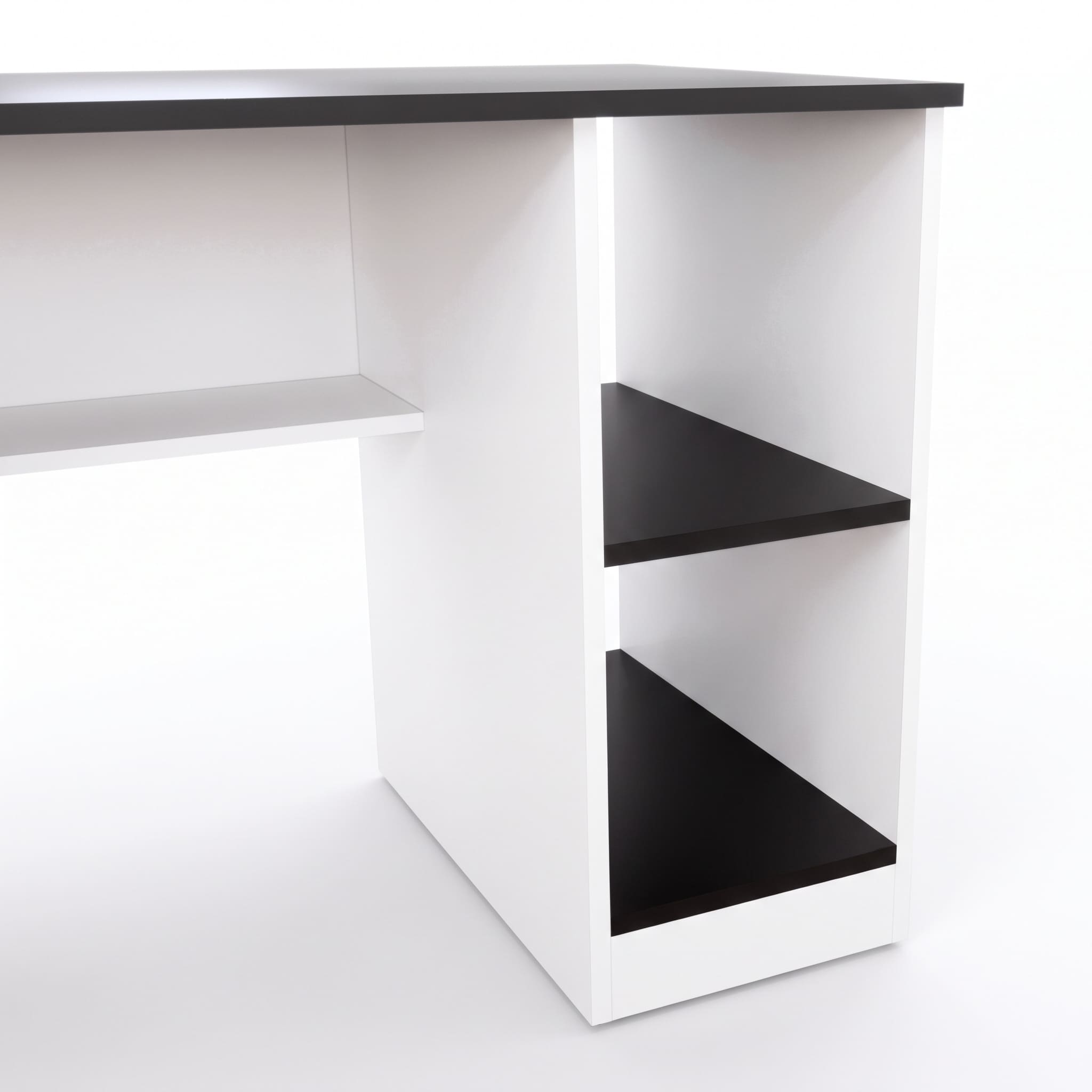 ESCRITORIO GAMER NR05 180CM NEGRO/ BLANCO MOVENDA MUEBLES - 8
