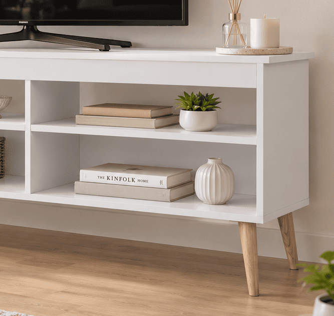 MESA DE TV NOVO HAMBURGO 65' MOVENDA BLANCO - 3