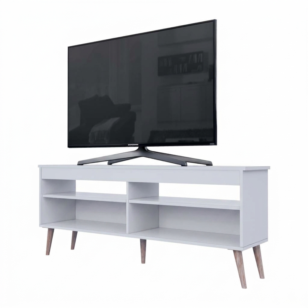 MESA DE TV NOVO HAMBURGO 65' MOVENDA BLANCO - 5