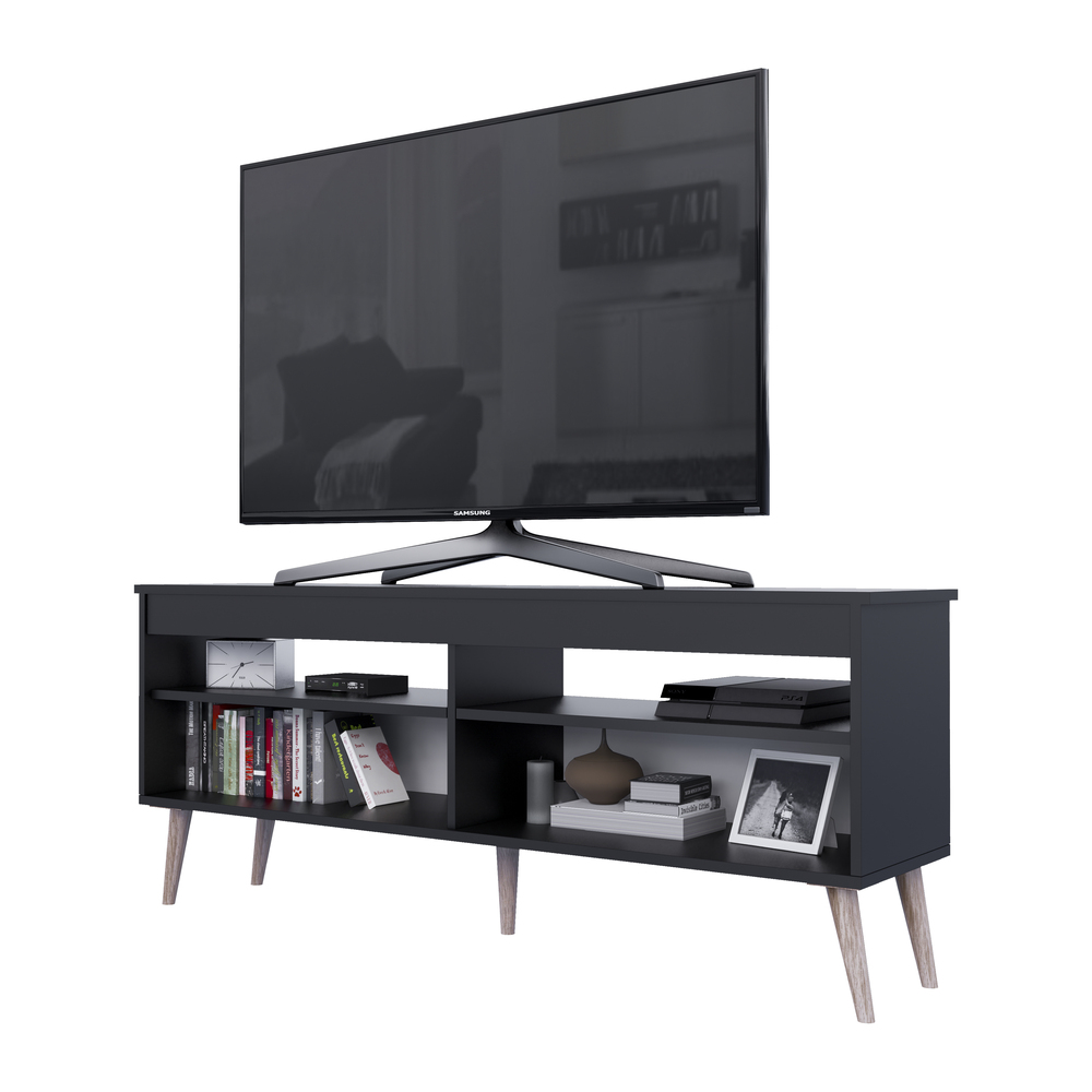MESA DE TV MOVENDA MUEBLES NOVO HAMBURGO 65' MOVENDA NEGRO - 5