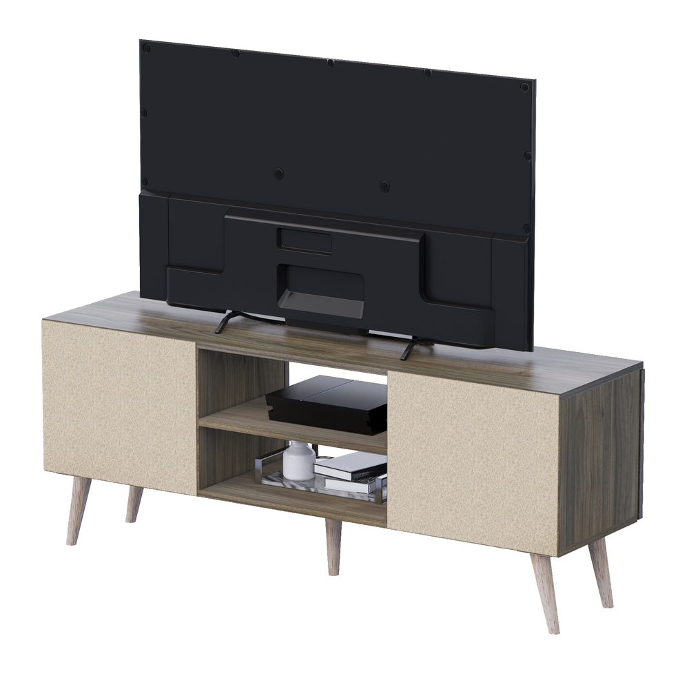 MESA DE TV MOVENDA MUEBLES ROCA SALES 65' 2 PUERTAS MOVENDA GALES - 7