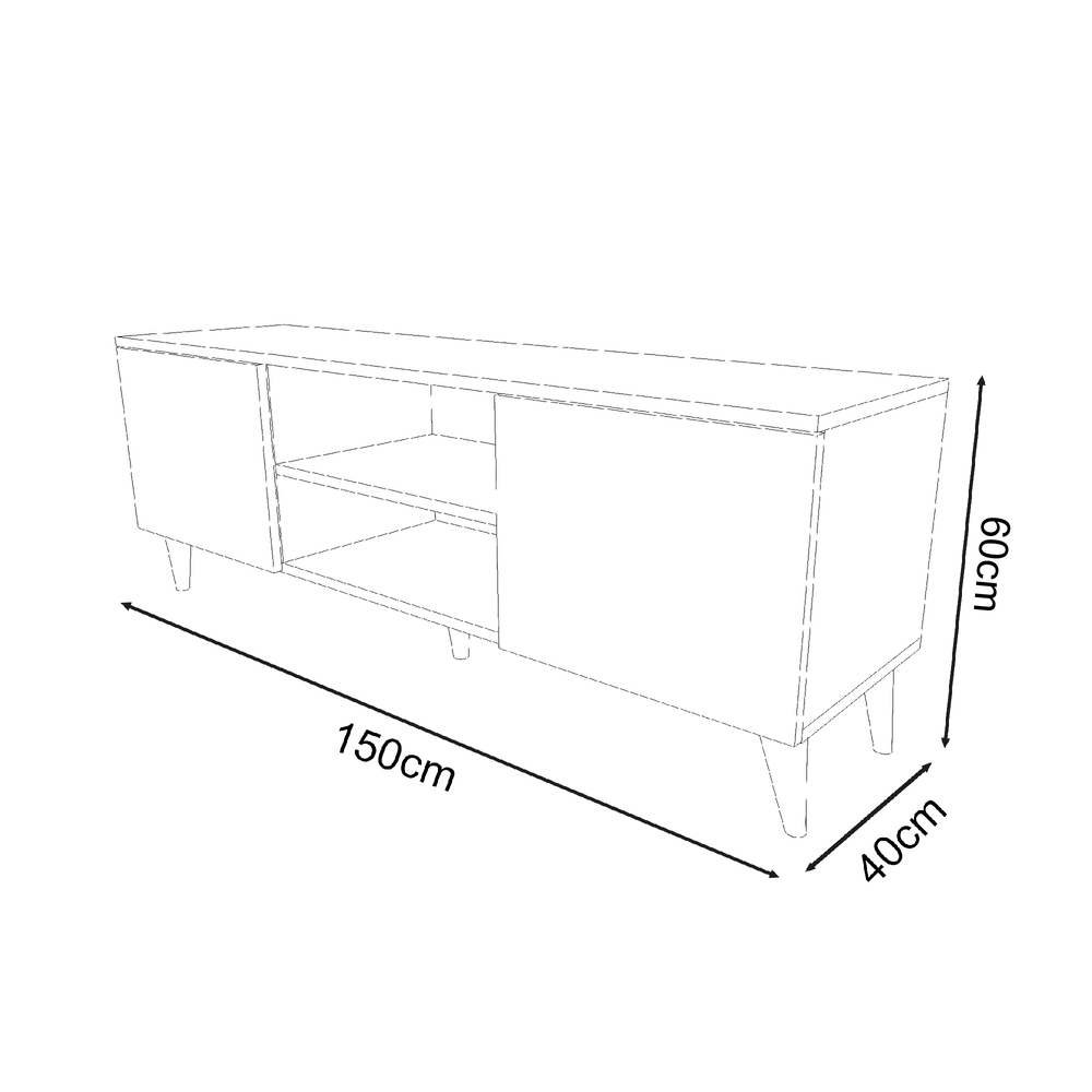 MESA DE TV MOVENDA MUEBLES ROCA SALES 65' 2 PUERTAS MOVENDA GALES - 8