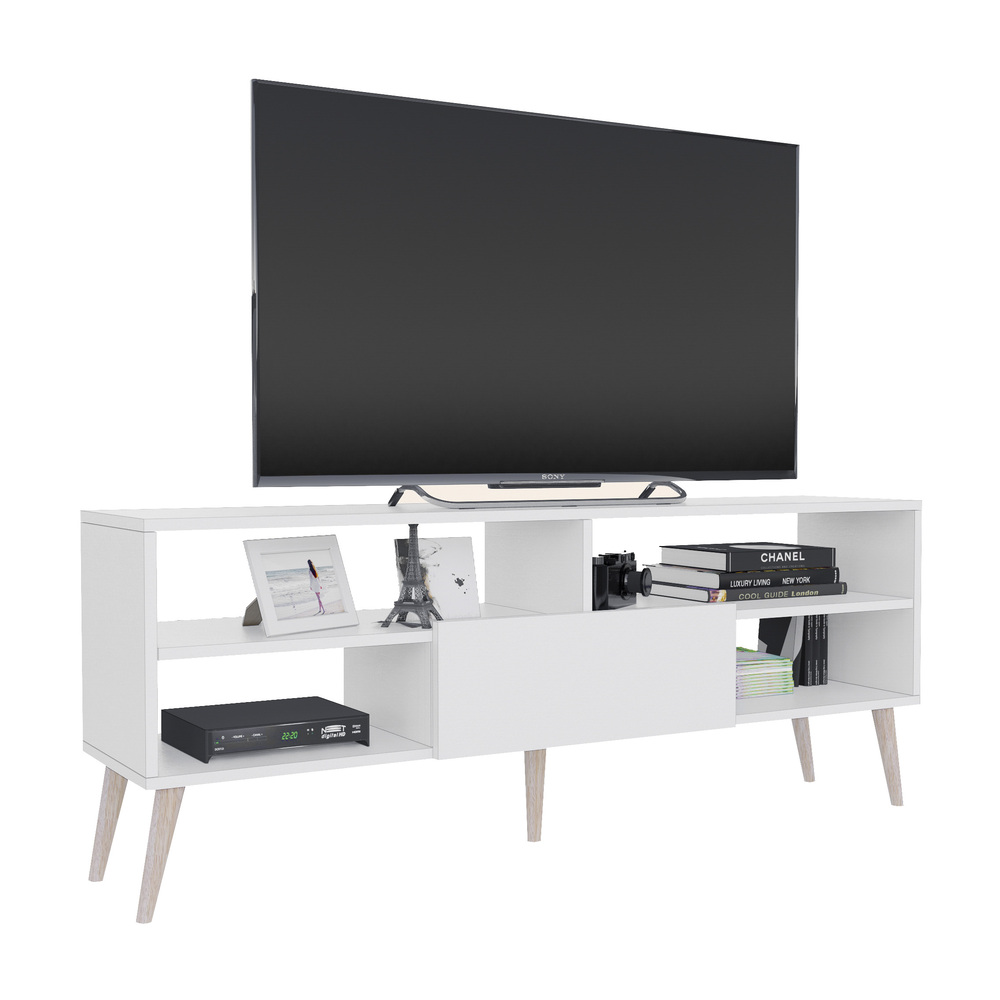 MESA DE TV MOVENDA MUEBLES SAO LEOPOLDO 65' 1 PUERTA MOVENDA BLANCO - 8